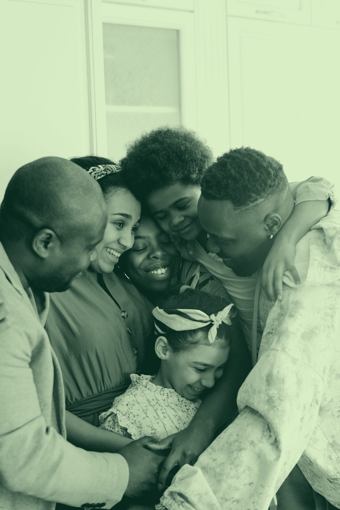 A family together at home